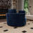 50" W Oversized Upholstered Swivel Barrel Chair-205931519