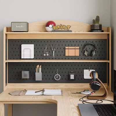 Bureau en bois massif en L Burlywood