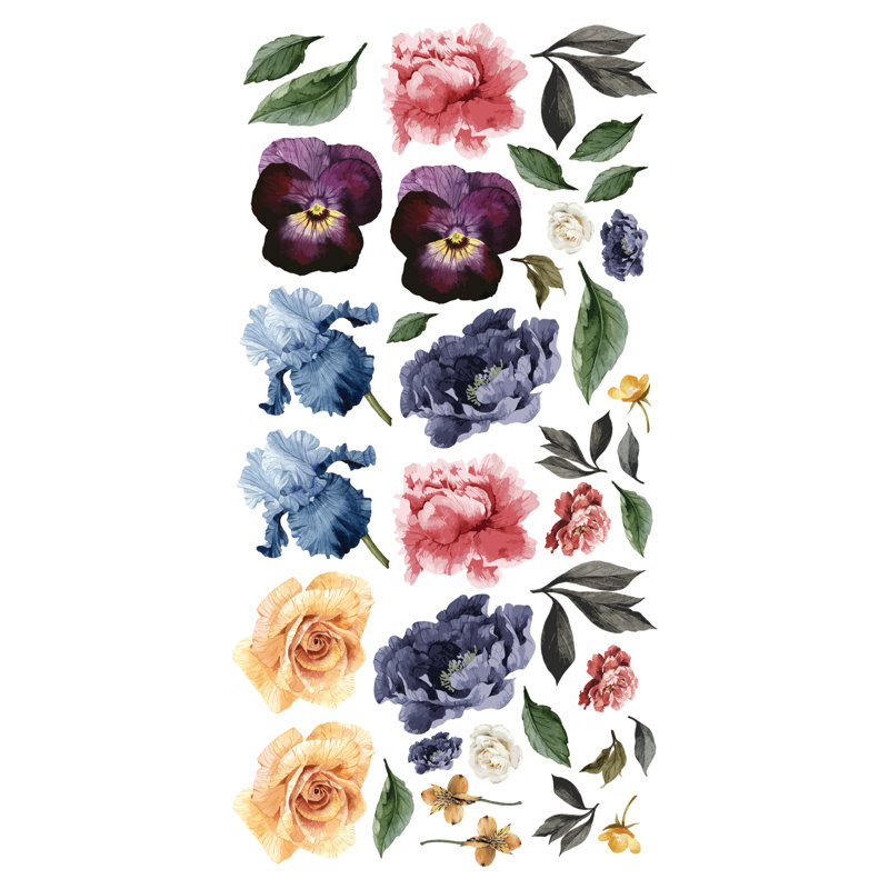 Ensemble de 30 adhésifs décoratifs en paquet floral n go