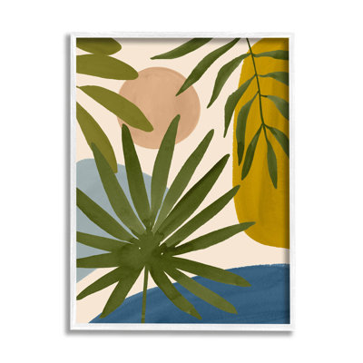 Variété de feuilles de palmier géométriques, estampe numérique par Victoria Barnes