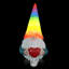Exhart Solar Rainbow Hat Garden Gnome Statue, 6 by 12.5 Inches
