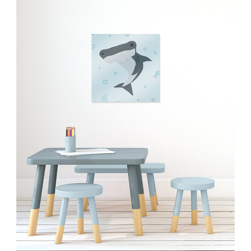 Impression sur papier Happy Hammerhead, H 24 po x l 24 po x P 1,5 po, Canevas