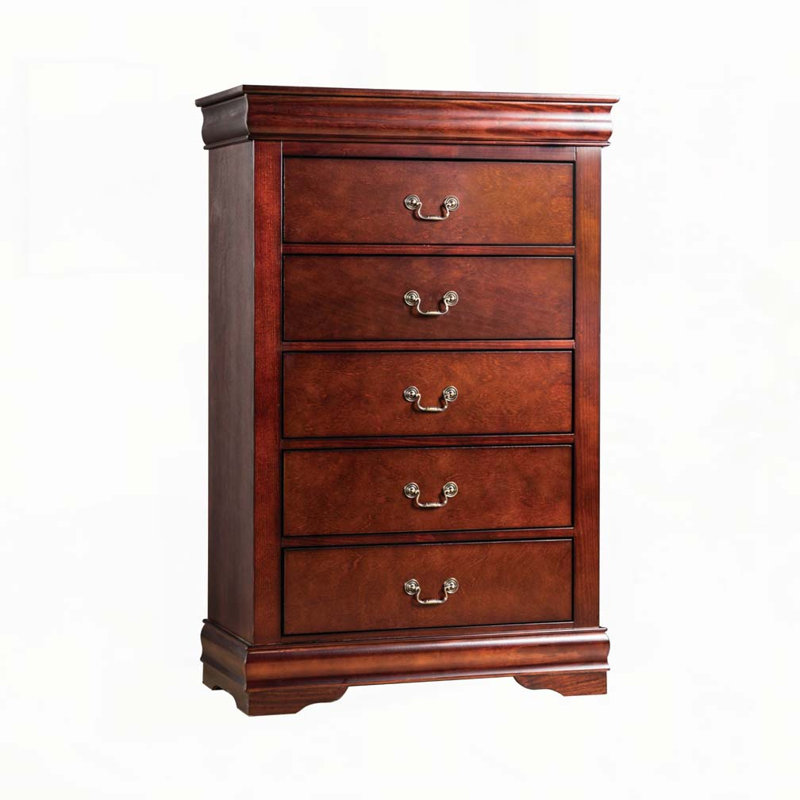 Commode 5 tiroirs, Cerisier