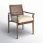 Fauteuil en tissu brun / beige Bauder-1687213282
