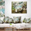 Pommier en fleurs avec fleurs blanches - coussin à imprimé floral-29598287-29598291