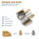 Ensemble d'installation de 2 pour robinets muraux commerciaux, avec raccords de 1/2 pouce NPT