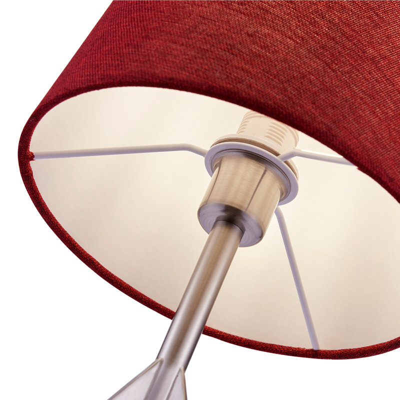 Jenessy Metal Table Lamp, Red