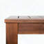Banc à lattes rustique en bois d'acacia (ensemble de 2)