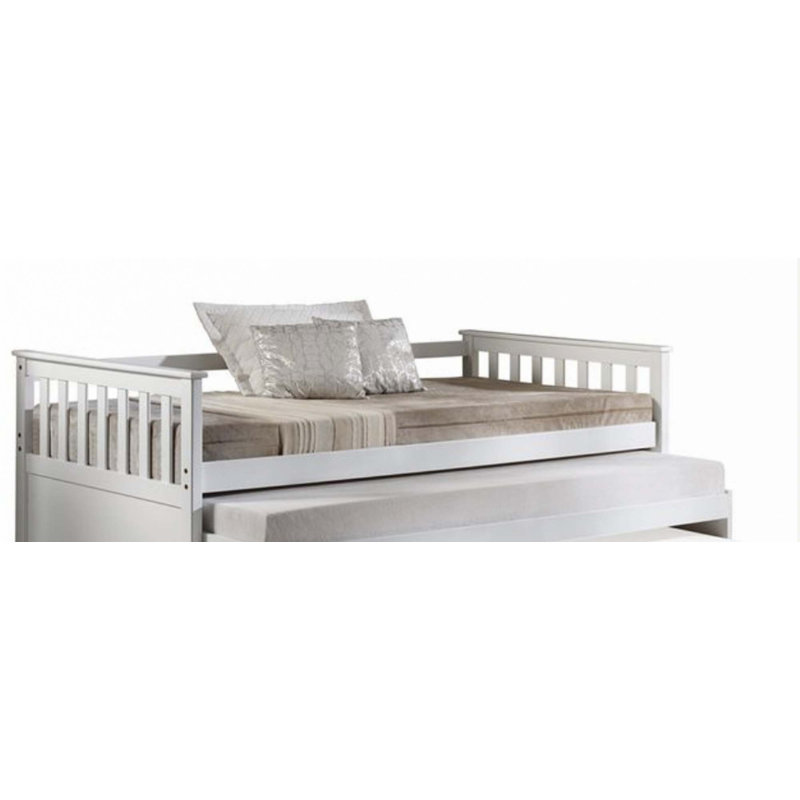 Cominia White Finish Daybed (Trundle Not Included, Twin Bed Only, No Storage)