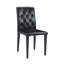 Ensemble de 2 chaises noires avec dossier à boucle, revêtement en similicuir et pieds en métal