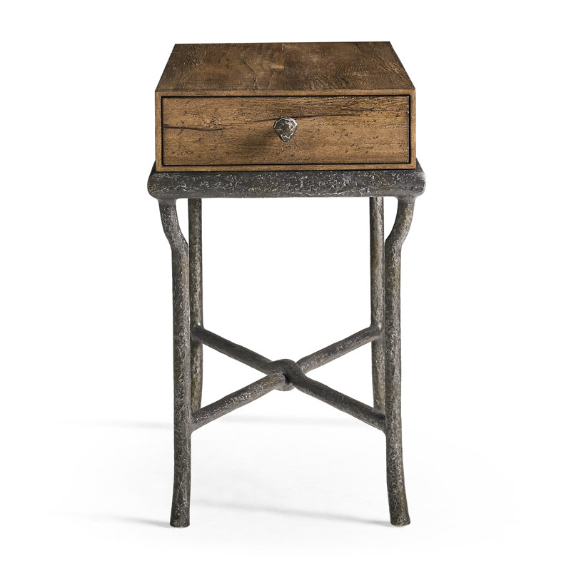 Forge Iron Storage Side Table
