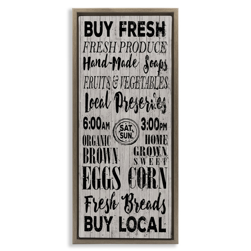 Achetez «Farm Fresh», encadrée par Elizabeth Medley, Cadre flottant orme Montalcino, H 31 po x l 15 po