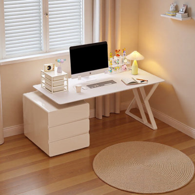 Bureau moderne de style crème avec pieds en fer
