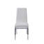 Ensemble de 2 chaises d'appoint en cuir synthétique blanc et finition chromée