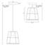 Luminaire suspendu géométrique de style lanterne 1 lumière