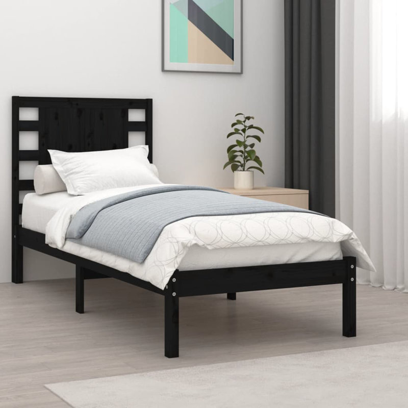 Bed Frame Solid Wood, Single (3'), Natural