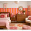 Adhésif décoratif à bordure festonnée 48 po de large orange et rose, 48 po de hauteur-1062721728-1062721754