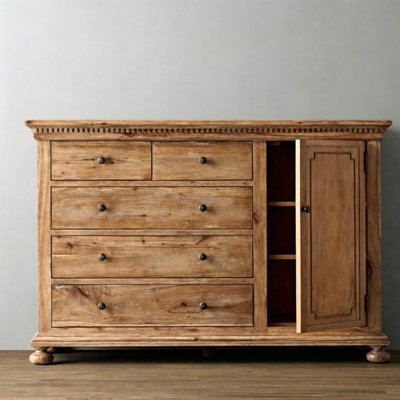 Commode rétro de style européen vieillie