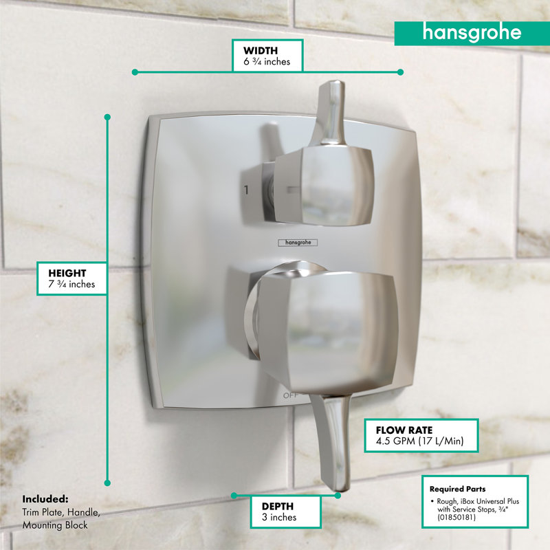 Ecostat Classic Pressure Shower Faucet Trim, Chrome
