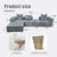 Canapé modulaire modulaire avec 4 sièges et 1 repose-pieds, canapé Cloud avec méridienne surdimensionnée pour un salon confortable