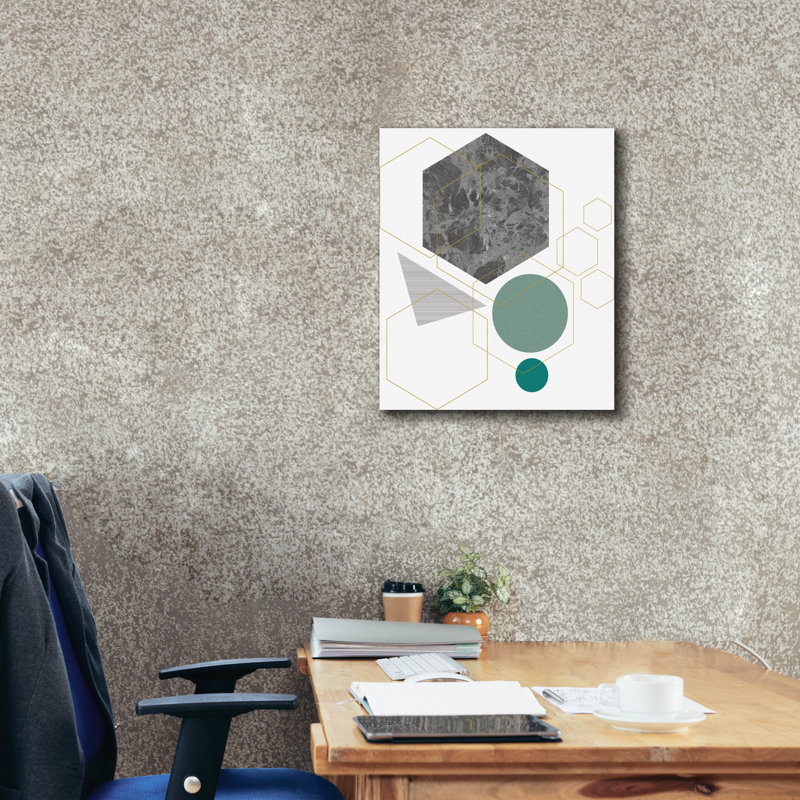  «Deco Grey Marbleon» par Sabrina Balbuena, art mural sur toile, 20 po x 24 po, H 24 po x l 20 po