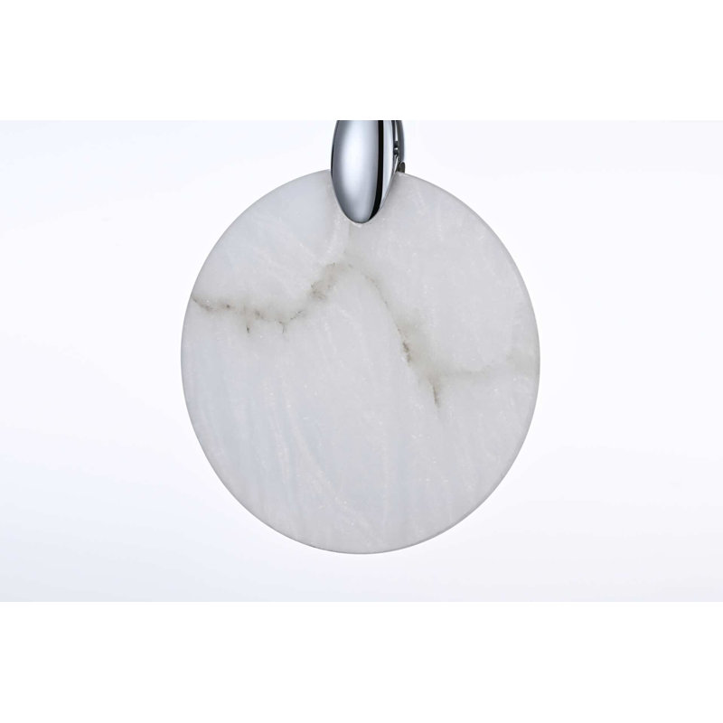 Cambell 22 inch Alabaster Wall Sconce in Chrome, Chrome