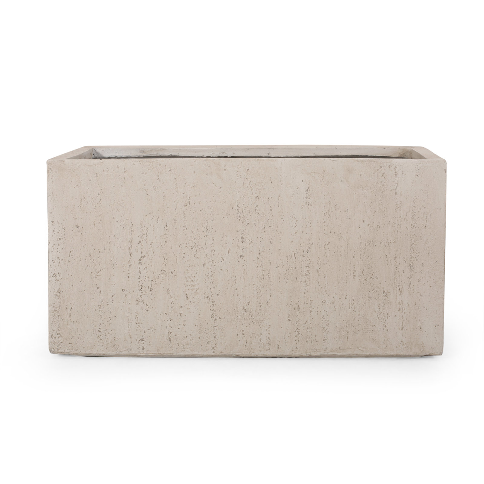 Pot Planter, 16" H x 31.25" W x 15.75" D, White, 1
