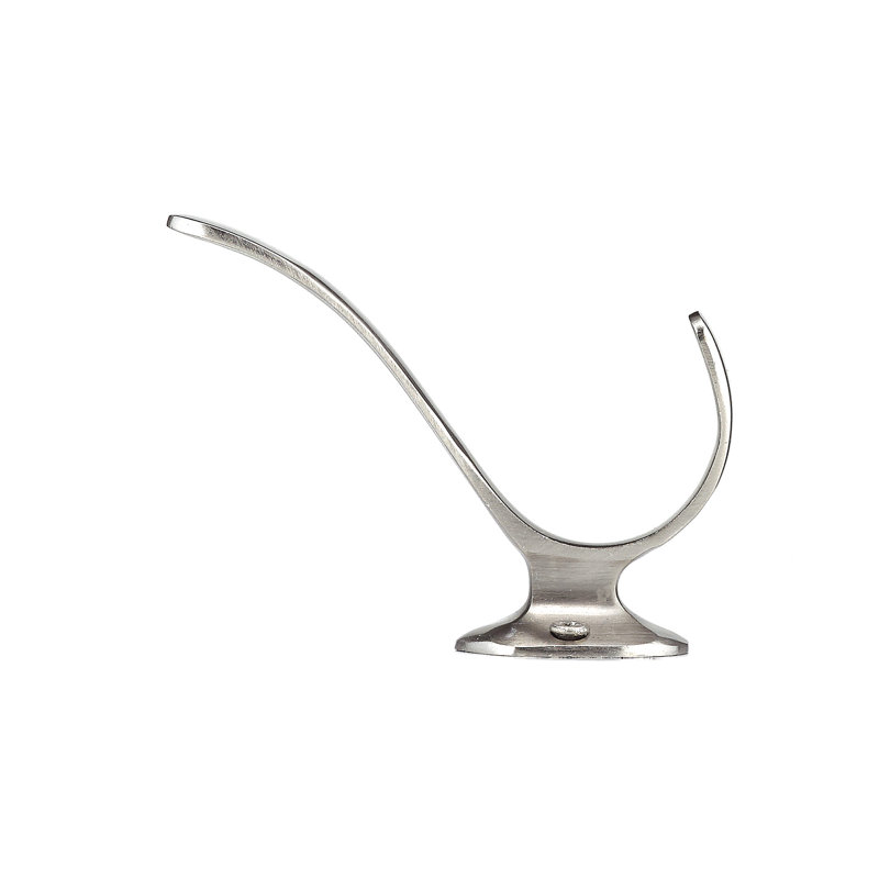 Contemporary Metal Wall Hook, Chrome