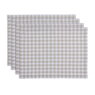 Gingham Checks - 100% Pure Linen Placemats