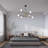 Maruta 6 - Light Dimmable Sputnik Modern Linear Chandelier