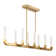 Del Mar 8-Light LED Linear Chandelier in Warm Brass by Breegan Jane