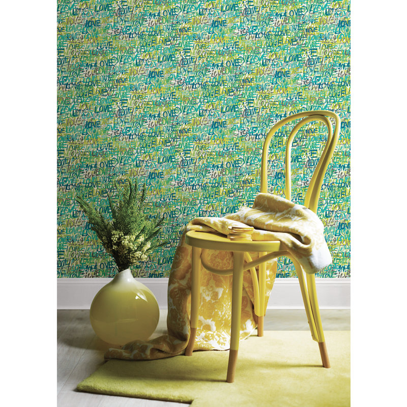 Emsmus Non-Pasted Wallpaper Roll, Teal