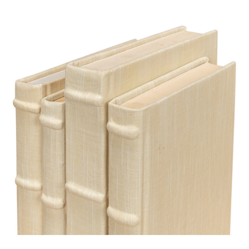 Ecru Handmade Decorative Book, Ivory