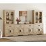 Ensemble de 4 armoires de rangement Glenford 4-en-1 de 73,3 po de hauteur, grand buffet de style campagnard avec tiroirs et tablettes pour la cuisine