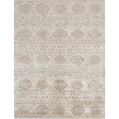 Tapis beige de haute qualité noué à la main Canterbury