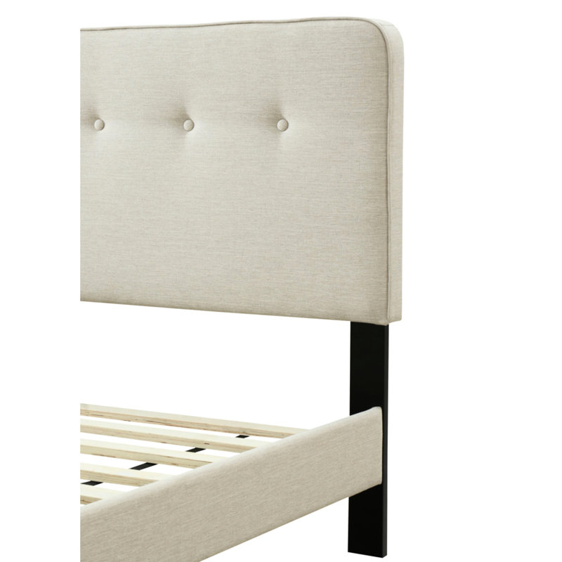 Off - White Upholstered Bed In A Box With , 80 Depth, 58.5 Width, 42.5 Height, 68 Lb, Headboard Box, Charging, , Headboard, Lb