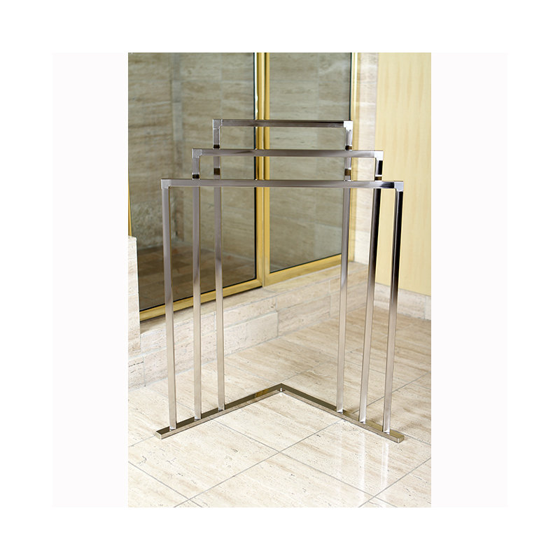 Kingston Brass Edenscape Freestanding 3-Tier Towel Rack, Brushed Nickel