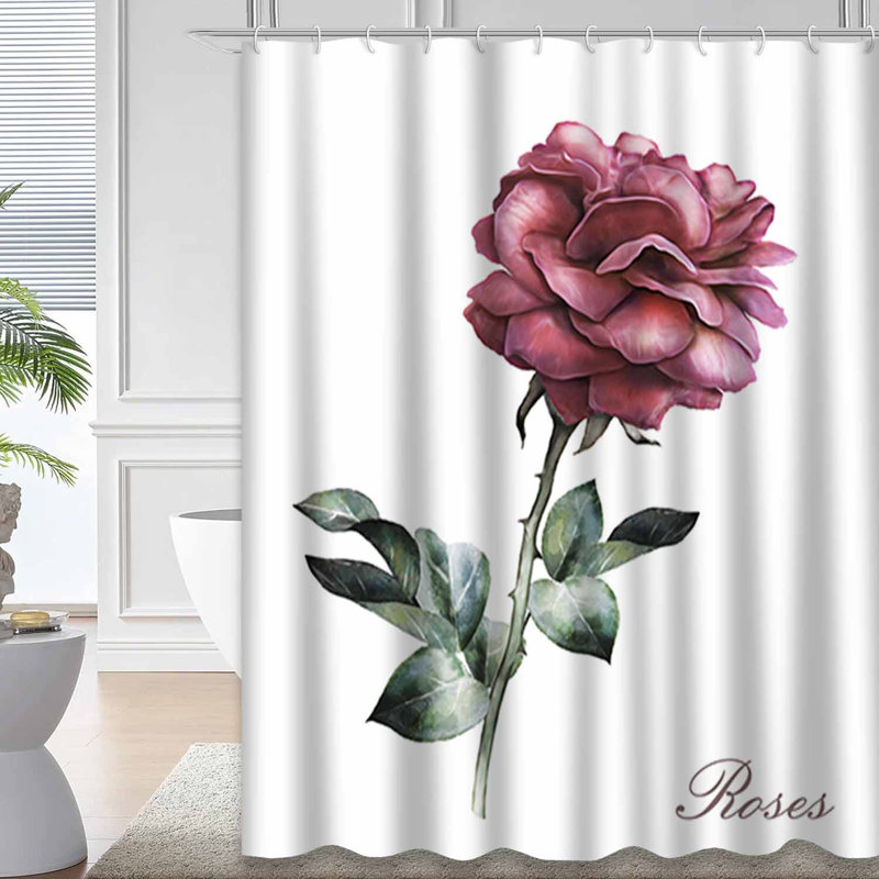 Aquarelle, fleurs, fleurs pastel blanches, feuille de bouquet de roses rouges avec 12 crochets, L 72 po x l 72 po