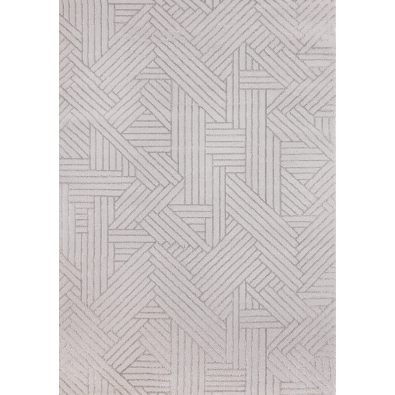 Tapis gris et beige 8 pi x 11 pi