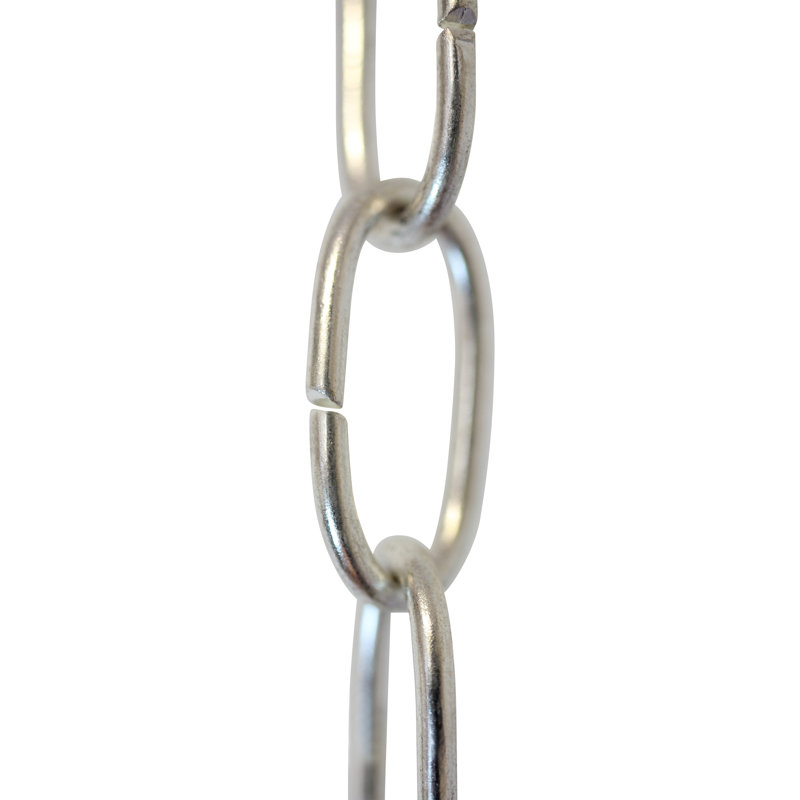 Lustre décoratif en forme de petite boucle ou chaîne 3 pi, Argenté mat