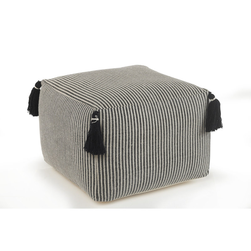 Repose-pieds 18 po gris 100% coton