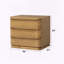 Oak Nightstand with Center Metal Drawer Glider