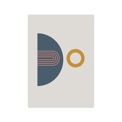 Mid Century Modern On Grey B - Print