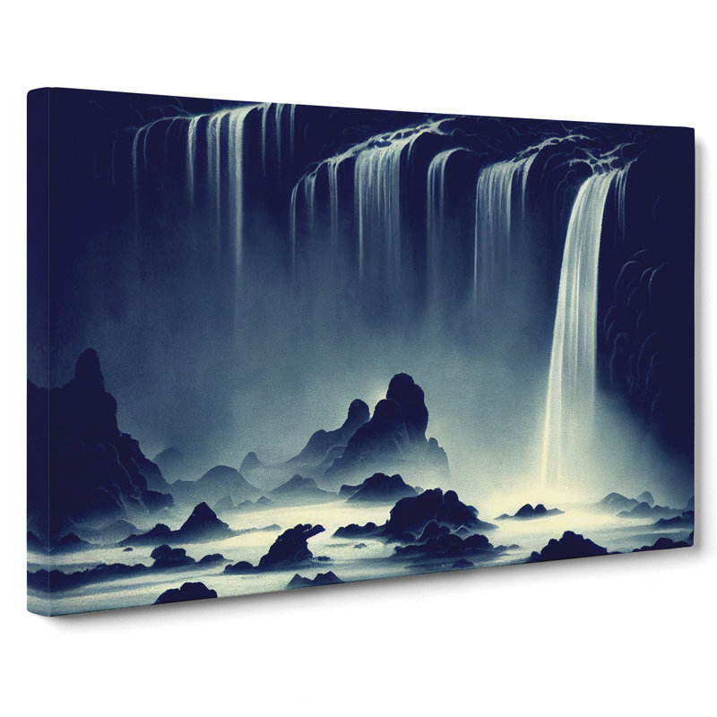 Futuristic Waterfall - Wrapped Canvas, 40cm H x 60cm W x 3cm D