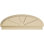 58"W x 21-3/8"H x 2-1/2"P Elliptical 4 Spoke Signature Urethane Combination Pediment, Primed Tan