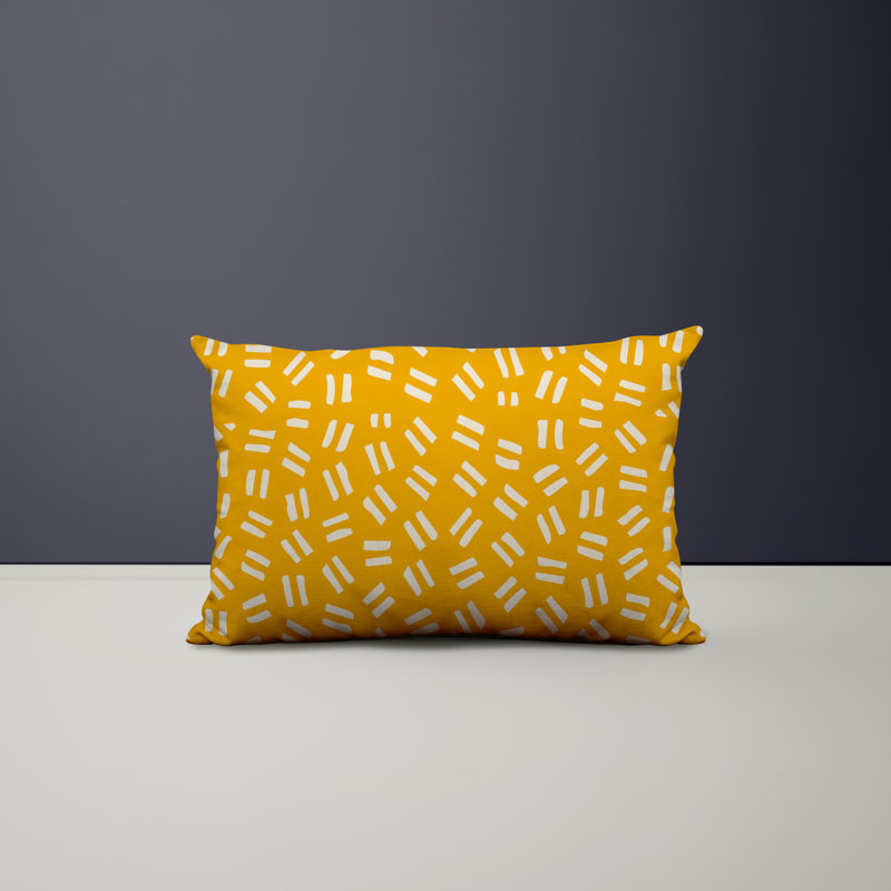 Housse et insert de coussin rectangulaire intérieur / extérieur en mélange de polyester / polyester Ikom, Jaune