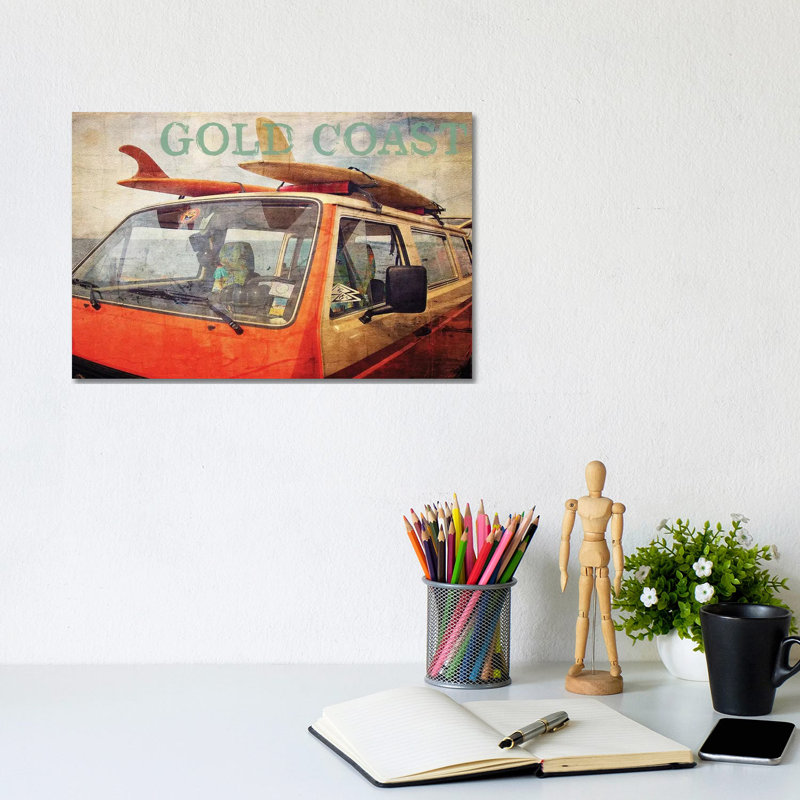 Coast Surf Bus by Graffi*Tee Studios - Wrapped Canvas Print, 20.32 cm H x 30.48 cm W