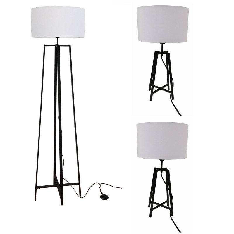 Ensemble 3 pièces de plancher et lampe de table Grace