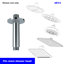 Bras de douche rond en laiton à fixation au plafond 4 po Topcraft, remplacement universel-90579147
