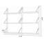 3 tablettes murales en bois massif, présentoir à décor moderne pour chambre à coucher, salle de bain, cuisine, salon
